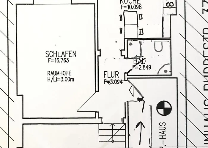 Exklusive 3-zimmer-wohnung, 2 Ebenen, Messe, Zentrum, 67 M2